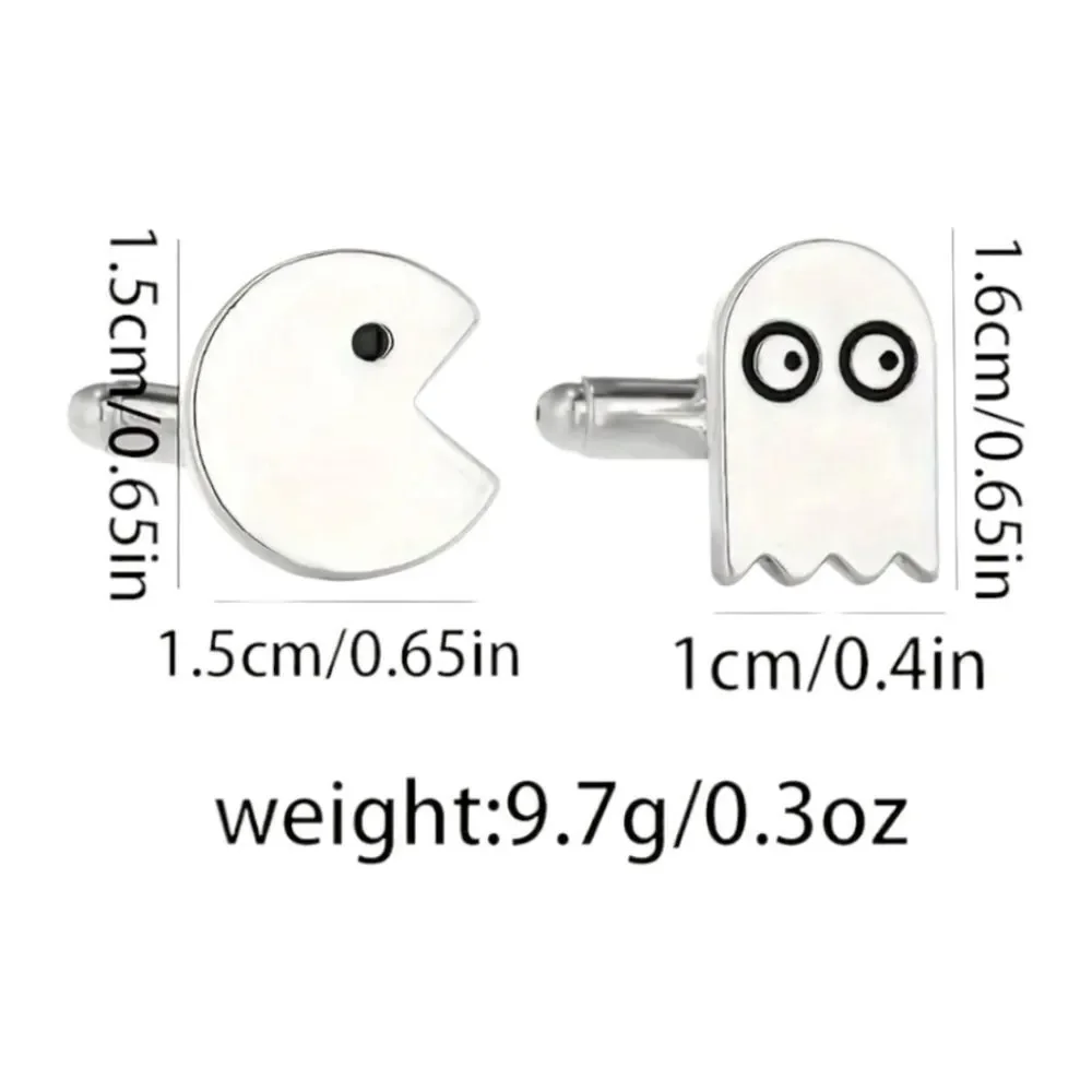 Pac-Man Ghost Retro Arcade Cufflinks Maze Gamer 80s Video Game Geek Groom Gift